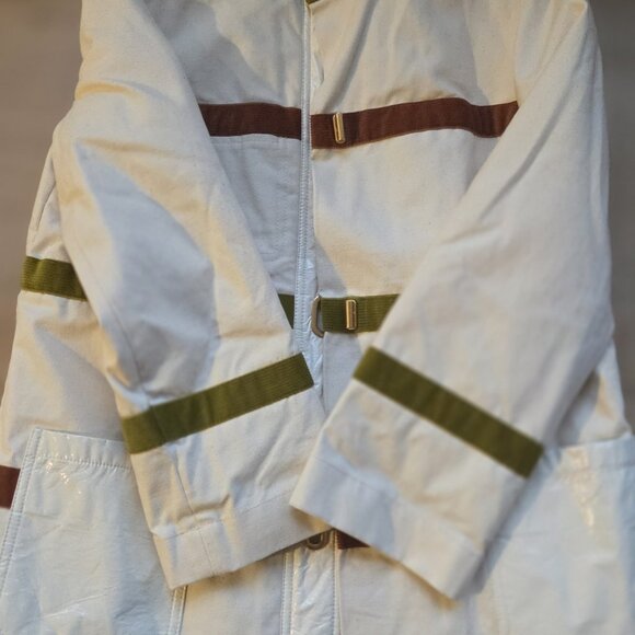 Tory Burch Women’s Cadyn Barn Jacket Natural Canvas Tone Size S - Picture 8 of 11